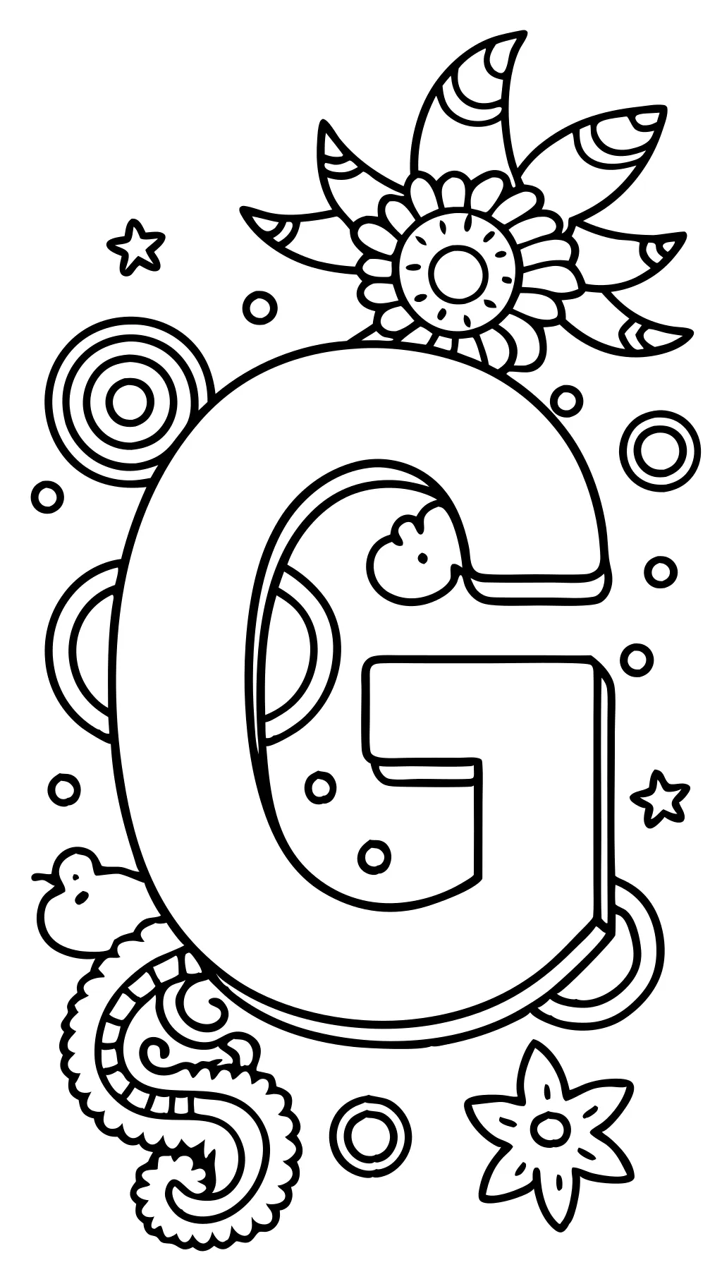 coloriage lettre g